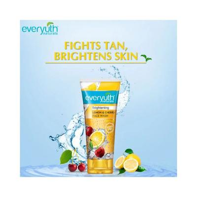 Everyuth Naturals Brightening Lemon & Cherry Facewash 150 gm - Face Wash & Cleansers