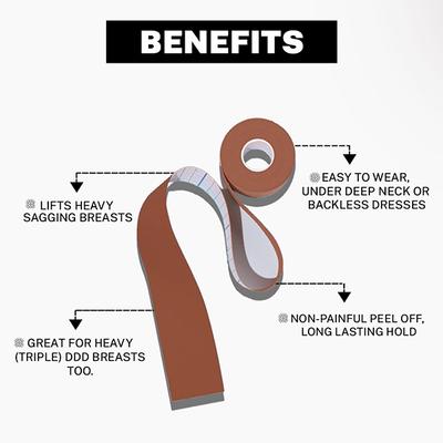House of Beauty Breast Tape 2 Inch For Natural Lift & Body Tape Coverage - Skin Colour 1's - Others