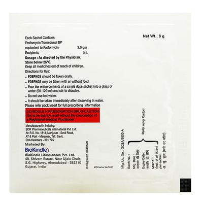 FOEPHOS VANILLA FLAVOUR Sachet 8gm - Bacterial Infections-OAB