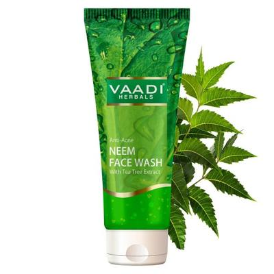 Vaadi Herbals Anti-Acne Neem Face Wash With Tea Tree Extract 60 ml - Face Wash & Cleansers