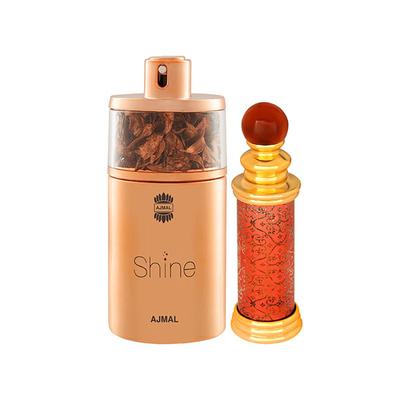 Ajmal Shine EDP Floral Powdery Perfume And Classic Oud Concentrated Perfume Oil Woody Oudh 85 ml - Perfumes (Edt/Edp)