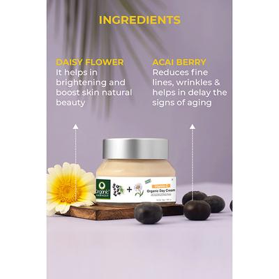 Organic Harvest Brightening Day Cream Kakadu Plum,Acai Berry & Rice Water Enriched With Vitamin C 50 gm - Day Cream