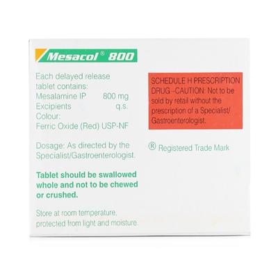 Mesacol 800Mg Tablet 15's - Ulcerative Colitis/Bowel Inflammatory Disease-GIT