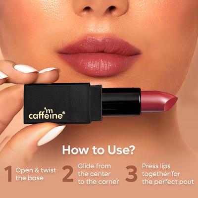 mCaffeine Cocoa Kiss Creamy Matte Nude Lipstick with Cocoa Butter - Rose Martini 4.2 gm - Lipsticks