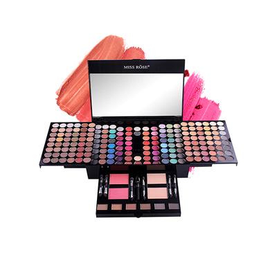 Miss Rose Professional Makeup Kit Including 90 Color Glitter & 90 Color Matte Eyeshadow 2 Compact Powder 2 Color Blusher & 6 Color Eyebrow 7002 - 004Y 40 gm - Compact Powder