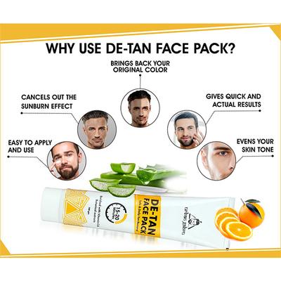 Urbangabru De-Tan Face Pack Tan Removal Face Pack In 10 Mins 100 gm - Face Packs
