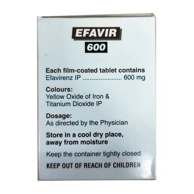 Efavir 600mg Tablet 30'S - Viral infections-Ant