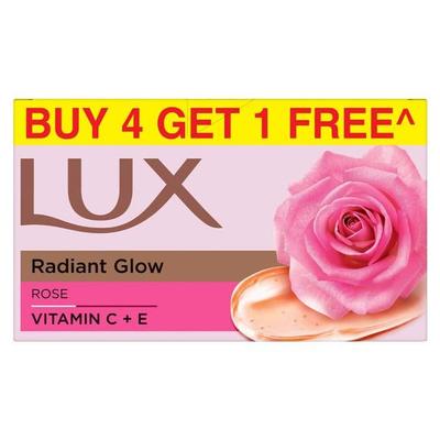 Lux Radiant Glow Vitamin C + E Soap - Rose (Buy 4 Get 1 Free) 150 g - Soaps