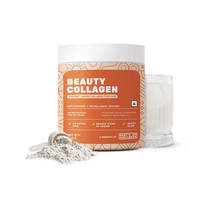 What's Up Beauty Collagen Powder Certified Marine Titagen Type I & III. Spotless Skin. Unflavoured 200 gm - Multi-Vitamins