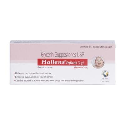 HALLENS INFANT (1G) Suppositories 7's - Constipation-Lax