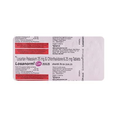 Losanorm CH 25/6.25mg Tablet 10'S - Hypertension-Ang