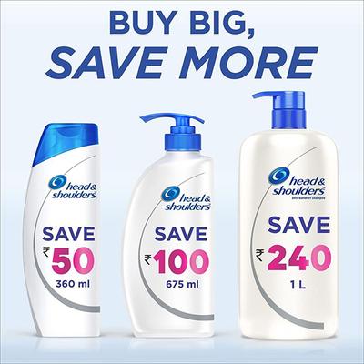 Head & Shoulders Smooth and Silky Anti Dandruff Shampoo for Women & Men 1000 ml - Shampoos