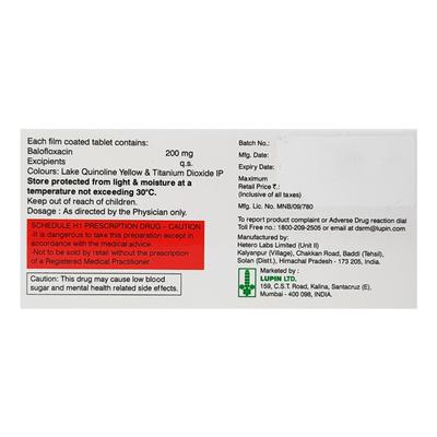 B Cin 200mg Tablet 10'S - Bacterial Infections-Qui