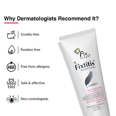 Fixderma Fixtitis Anti Rash Cream 75 g - Face Creams