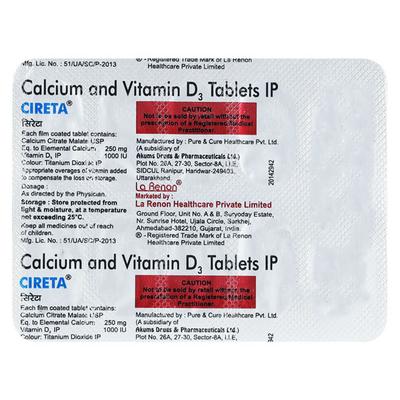 CIRETA Tablet 10's - Supplements-Cal