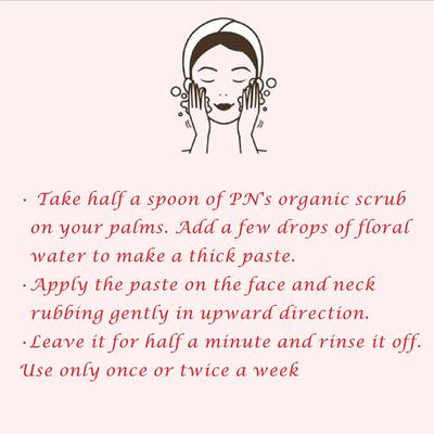 Precious & Nature'S Organic Brightening Face Scrub with Saffron Sandalwood Vetiver and Rosehip 50 gm - Face Scrubs