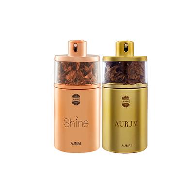 Ajmal Shine EDP Floral Powdery Perfume And Aurum EDP Fruity Floral Perfume 150 ml - Women Perfumes (Edt/Edp)