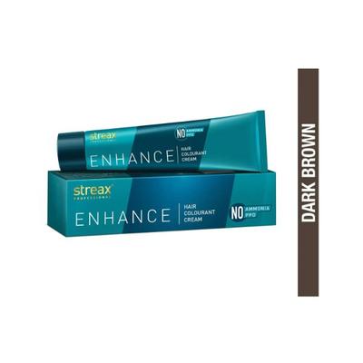 Streax Professional Enhance Ammonia PPD Free Hair Colourant Cream - Dark Brown 3 90 gm - Crème