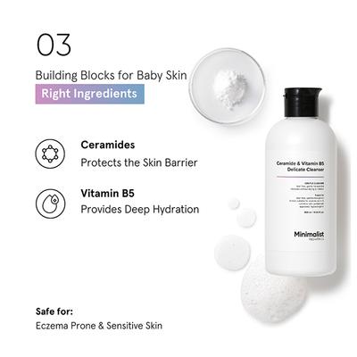 Minimalist Pediatrics Ceramide & Vitamin B5 Delicate Cleanser 400 ml - Baby Body Wash