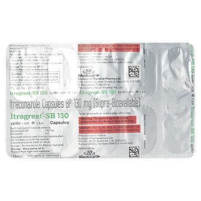 ITRAGREAT SB 130 Capsule 10's - Fungal Infections-Anf