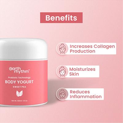 Earth Rhythm Sweet Pea Body Yogurt 100 gm - Body Butter