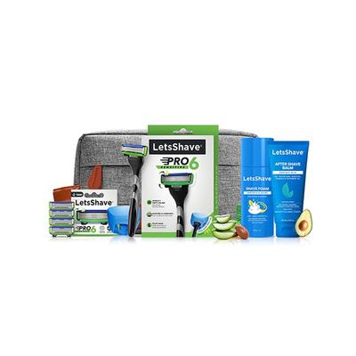 LetsShave Pro 6 Sensitive Value Shaving Kit for Men - Razors & Cartridges