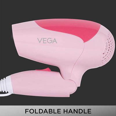VEGA Go Lite 1400w & Foldable Hair Dryer (VHDH-19) Pink 1's - Hair Dryers