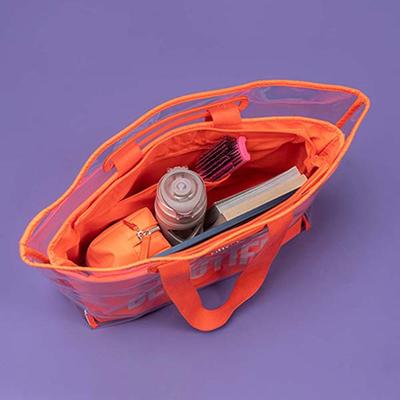 Colorbar The Bold and Beautiful Tote - Neon Orange 780 gm - Makeup Pouches