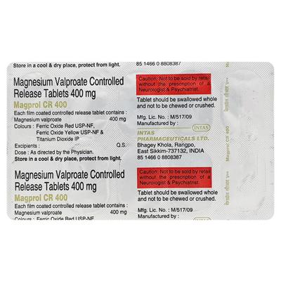 Magprol CR 400mg Tablet 10'S - Epilepsy/Convulsion-Ant