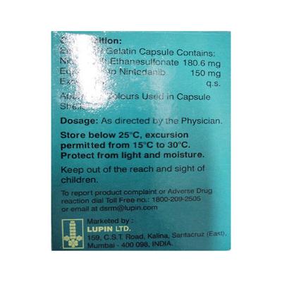 IDOFNIB 150 Soft Gelatin Capsule 10's - Idiopathic Pulmonary Fibrosis