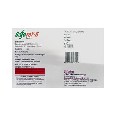 SAFERET 5 Tablet 10's - Acne-Acn