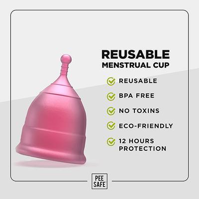 Pee Safe Period Care Combo- Menstrual Cup (Small) & Intimate Wash Women 150 ml - Menstrual Cups