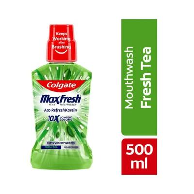 Colgate-Palmolive, Colgate Plax Antibacterial Mouthwash, 24/7 Fresh Breath with Natural tea extracts(Fresh Tea) 500 ml - Mouthwash