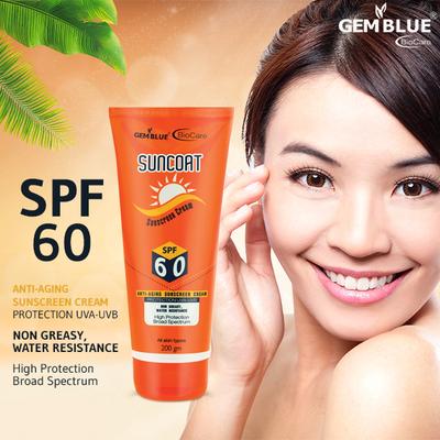 Gemblue Biocare Suncoat SPF60 Sunscreen Cream 200 ml - Body Sunscreen