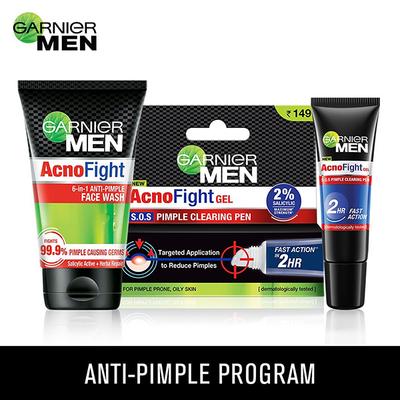 Garnier Men Acnofight Anti Pimple Face Wash 100 gm - Face Wash & Cleansers