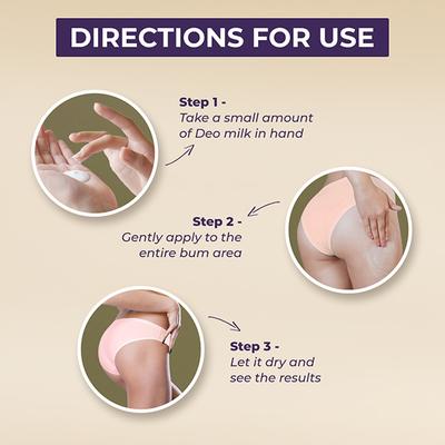 Sanfe Bum Anti-Perspirant Deo Milk Roll On - Witch Hazel & Peach Extracts 50 ml - Stretch Mark Cream