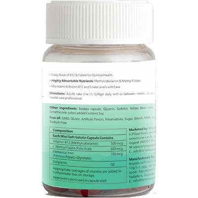 Briyo Min B12-Biactive Vitamin B12 500 mcg Capsule 90s - Multi-Vitamins
