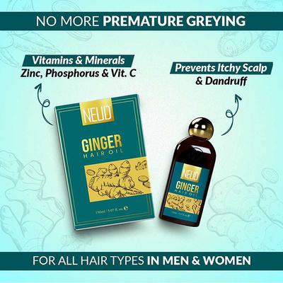 NEUD Premium Ginger Hair Oil for Men & Women 150 ml - Hair Lotions & Tonics