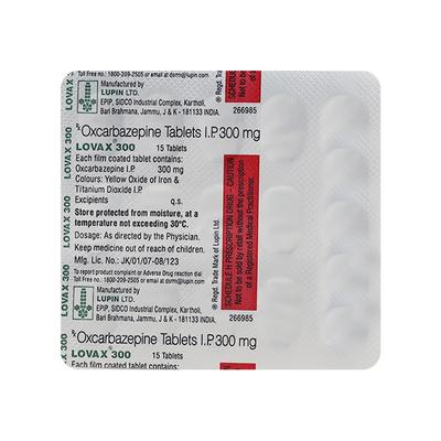 LOVAX 300 Tablet 15's - Epilepsy/Convulsion-Ant
