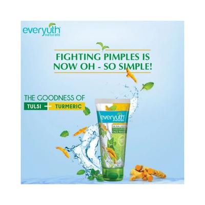 Everyuth Naturals Anti Acne Anti Marks Tulsi Turmeric Face Wash 150 gm - Face Wash & Cleansers
