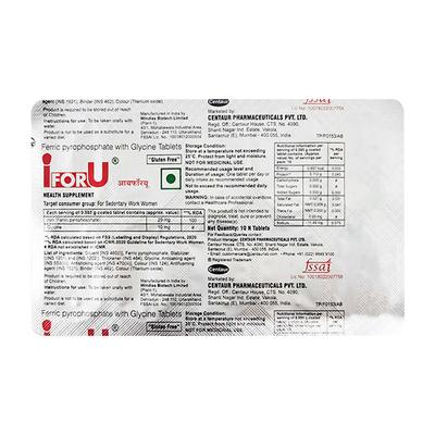 IFORU GLUTEN FREE Tablet 10's - Anaemia-VMA