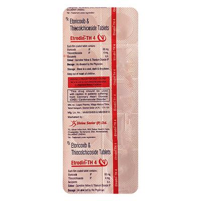 ETRODIN TH 4 Tablet 10's - Muscle Spasm-Mus