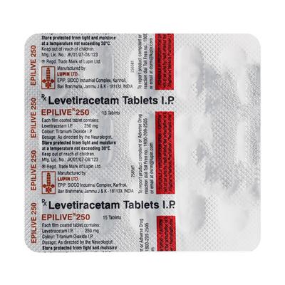 Epilive 250mg Tablet 15'S - Epilepsy/Convulsion-Ant