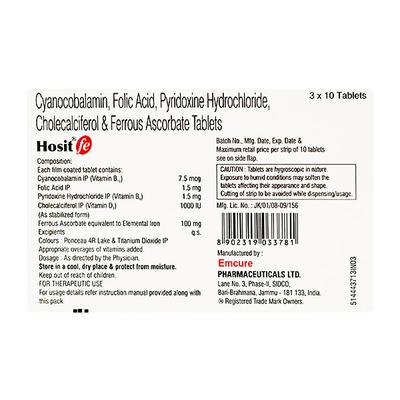 HOSIT FE Tablet 10's - Supplements-Vam