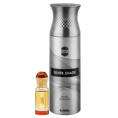 Ajmal Mukhallat Raaqi Concentrated Perfume Oil Floral Fruity And Silver Shade Homme Deodorant Citrus Woody Fragrance 210 ml - Perfumes (Edt/Edp)