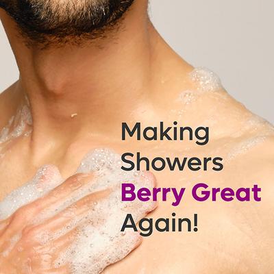 Mcaffeine Blueberry Blast Body Wash with Fruity Fresh Blueberry Aroma, Deep Cleansing for Soft Skin - 300 ml - Shower Gels & Body Wash