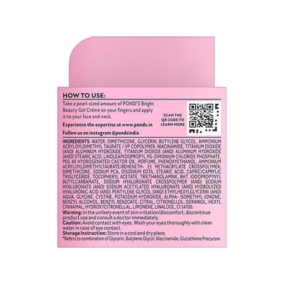 Pond's Bright Beauty Gel Creme With Glutaboost Niacinamide Complex for Fading Dark Spots 50 gm - Face Moisturizers