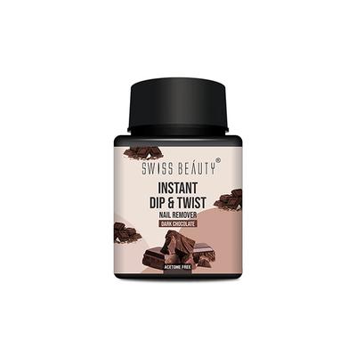 SWISS BEAUTY Instant Dip & Twist Nail Paint Remover (Dark Chocolate) 80 ml - Nail Polish