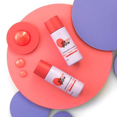 Sixam Glow Double Duty Cleanser and Makeup Remover for All Skin Types Korean Skin Care 21 ml - Face Wash & Cleansers