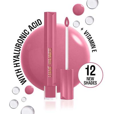 Lakme 9to5 Hya Matte, Monday Berry, Hydrating Liquid Lipstick with Hyaluronic Acid 5.3 ml - Liquid Lipsticks